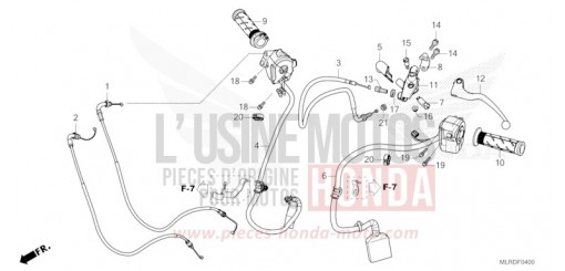 HANDLE LEVER/SWITCH/CABLE CB500XAR de 2024